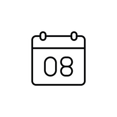08 Date icon design with white background stock illustration