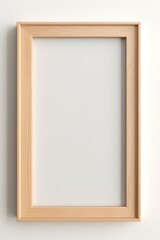 Modern Simple Light Wood Picture Frame. Flat, Narrow Photo Frame for Display of Photos and Art: Generative AI