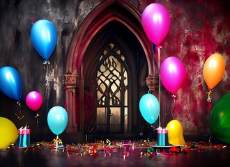 Gothic birthday background
