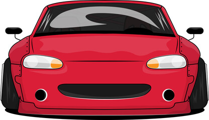 red tuned car miata nb © Artem