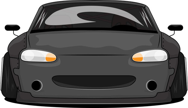 black tuned wide car miata nb