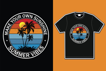 american summer vector travel graphic summer vintage tshirt design template