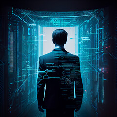 Data center created with Generative AI technology