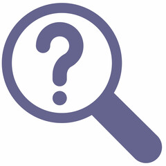 Magnifying glass question mark decoration design.