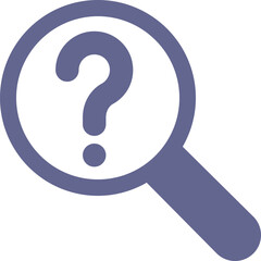 Magnifying glass question mark decoration design.