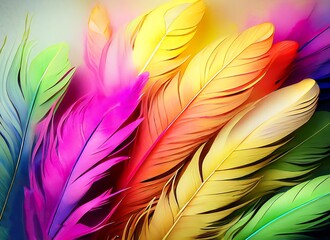 Multi color feather background