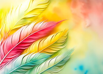 Multi color feather background