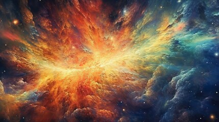 Spectacular Interstellar Fireworks: A Dazzling Display of Celestial Colors