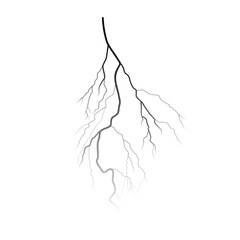 lightning silhouette. Element for thunderstorm design. Vector illustration EPS10