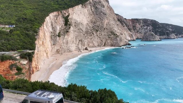Porto Katsiki Beach on the island of Lefkada in Greece
