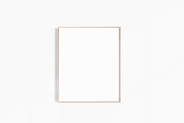 Photo picture frames mockup on wall with white backgrounds