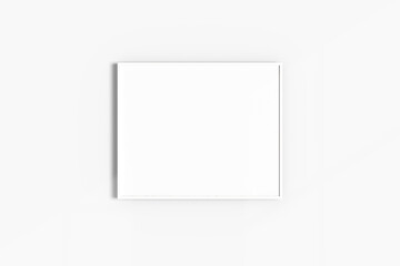 Photo picture frames mockup on wall with white backgrounds	