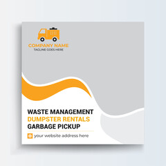 Junk Removal social media post banner template, cleaning social media post Promotion Post and Story Social Media Template.