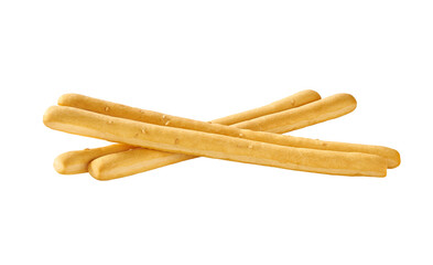 grissini or breadsticks isolated on white background. breadsticks isolated .