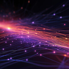 Obraz premium Network connection fiber optic, Abstract background