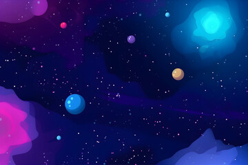 Abstract cosmic space background, ai generated