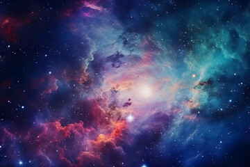 Fototapeta na wymiar Amazing nebula background, ai generated