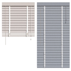 curtain isolated on white background, interior decorations, 3D illustration, cg render