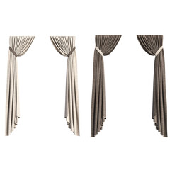 curtain isolated on a transparent background, interior decorations, 3D illustration, cg render