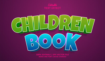 Children Book Editable Text Effect Style.