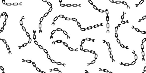 black white chain chainlink seamless pattern