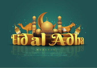 Eid al adha mubarak Greetings Background. abstract Vector Illustration for greeting card, poster and banner.