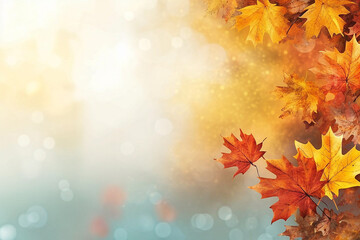 Autumn background and copy space Generative Ai