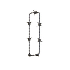 Barbed Wire 3D Alphabet or PNG Letters