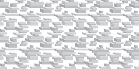 3D Box background. Seamless pattern.Vector. 立体的な箱のパターン　背景素材