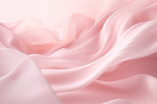  a soft pink background with a smooth, flowing fabric design in the center of the image is a soft pink background with a smooth, flowing fabric design in the middle.  generative ai