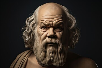 Fototapeta na wymiar Socrates, Greek philosopher from Athens, founder of Western philosoph. Generative AI