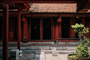 Fototapeta na wymiar van mieu temple of literature vietnam confucius hanoi