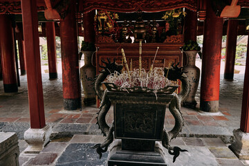 van mieu temple of literature confucius vietnam hanoi - 612418750