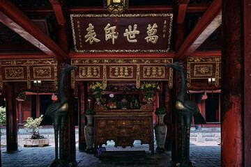 van mieu temple of literature confucius vietnam hanoi - 612418777