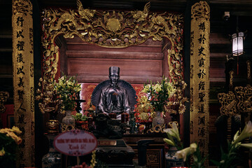 van mieu temple of literature confucius vietnam hanoi - 612418794