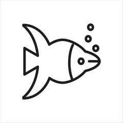 fish vector icon logo template