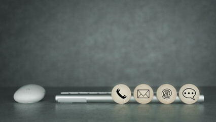 Website page contact us or e-mail marketing concept. Customer support hotline. Contact us people a connection. Banner with copy space