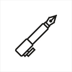 fountain pen vector icon logo template