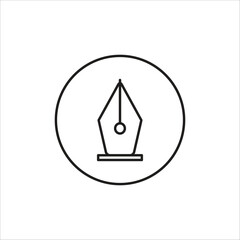 fountain pen vector icon logo template