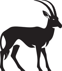 Antelope Black And White, Vector Template for Cutting and Printing