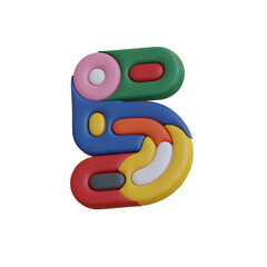 Groovy & Playful 3D Alphabet or PNG Letters