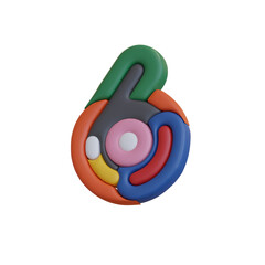 Groovy & Playful 3D Alphabet or PNG Letters