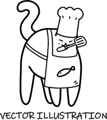 Cat Line Drawing Images vector