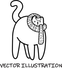 Cat Line Drawing Images vector