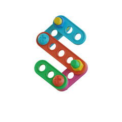 Industrial Game 3D Alphabet or PNG Letters