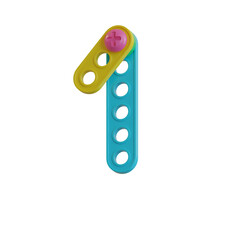Industrial Game 3D Alphabet or PNG Letters