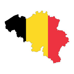 Belgium Flag Map (PNG)