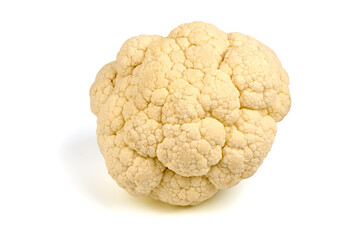 Cauliflower cabbage, isolated on white background.