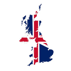 United Kingdom Flag Map (PNG)