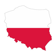 Poland Flag Map (PNG)